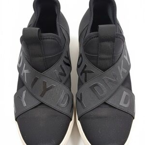 DKNY Women's Black  Slip-On Sneakers